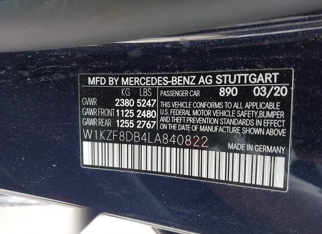 W1KZF8DB4LA840822 2020 2020 Mercedes-Benz E 350 9