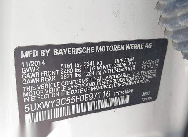 5UXWY3C55F0E97116 2015 2015 BMW X3- Xdrive28D 9