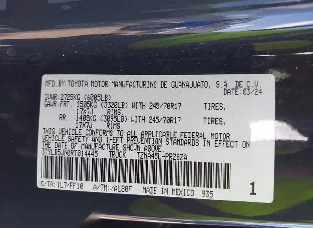 3TYLB5JN0RT014445 2024 2024 Toyota Tacoma- SR5 9