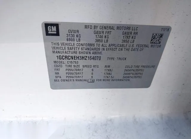 1GCRCNEH3HZ164070 2017 2017 Chevrolet Silverado 1500- WT 9