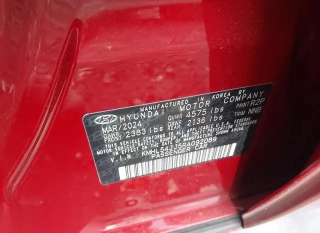 KMHL54JJ5RA092089 2024 2024 Hyundai Sonata- Hybrid Limited 9