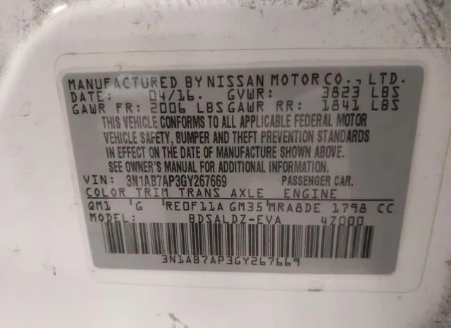 3N1AB7AP3GY267669 2016 2016 Nissan Sentra- SV 9