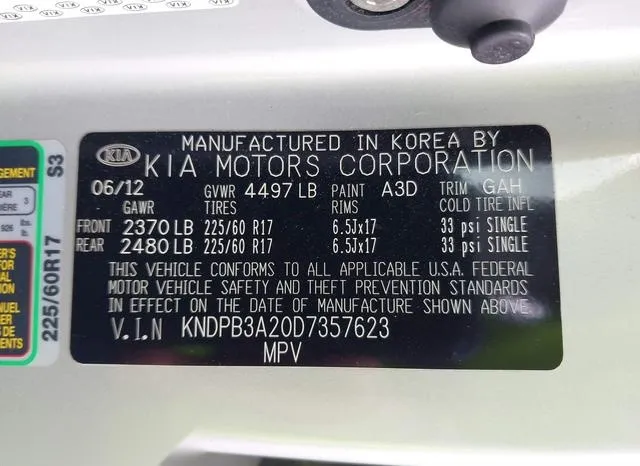 KNDPB3A20D7357623 2013 2013 KIA Sportage- LX 9