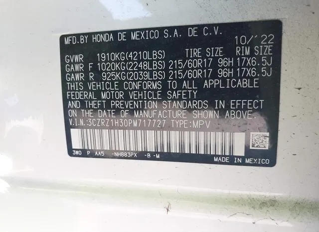 3CZRZ1H30PM717727 2023 2023 Honda HR-V- 2Wd Lx 9