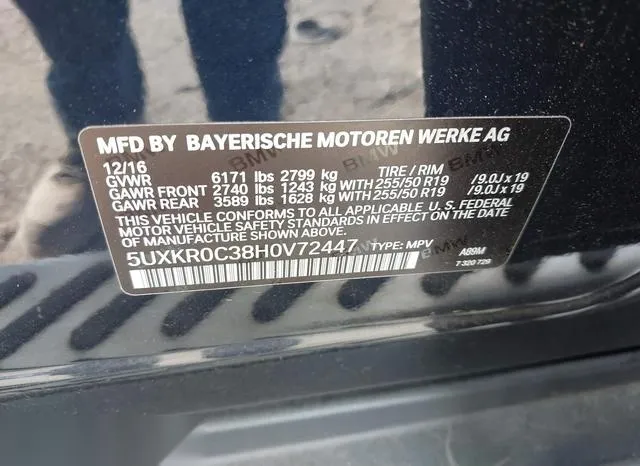 5UXKR0C38H0V72447 2017 2017 BMW X5- Xdrive35I 9