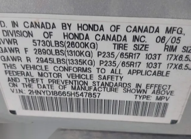 2HNYD18665H547857 2005 2005 Acura MDX 9