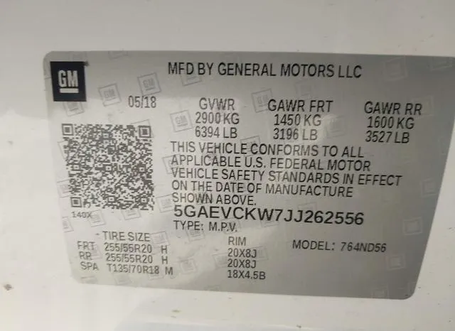 5GAEVCKW7JJ262556 2018 2018 Buick Enclave- Avenir 9