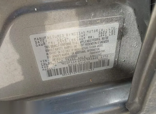 3N1AB7AP9HY239683 2017 2017 Nissan Sentra- SV 9