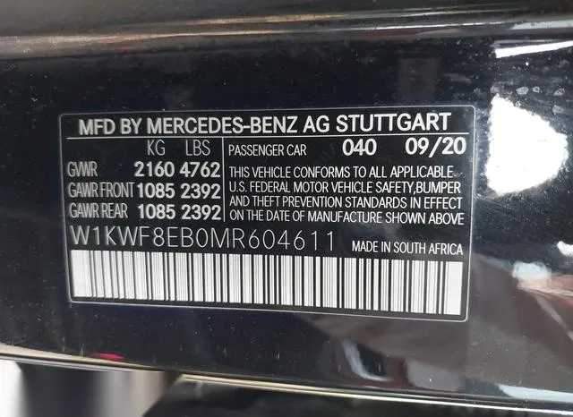 W1KWF8EB0MR604611 2021 2021 Mercedes-Benz C 300- 4Matic 9