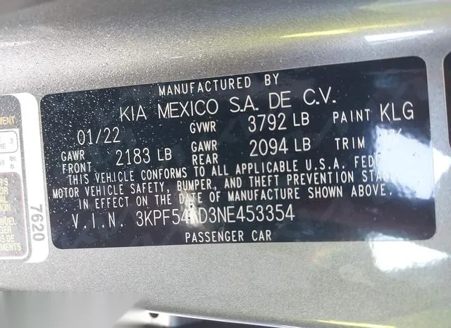 3KPF54AD3NE453354 2022 2022 KIA Forte- Gt-Line 9