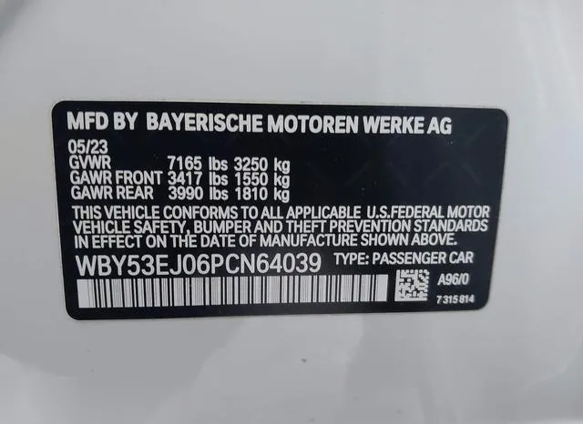 WBY53EJ06PCN64039 2023 2023 BMW I7- Xdrive60 9