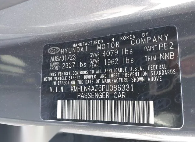 KMHLN4AJ6PU086331 2023 2023 Hyundai Elantra- Hybrid Limited 9