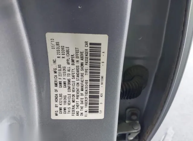 1HGCR2F78DA090499 2013 2013 Honda Accord- EX 9