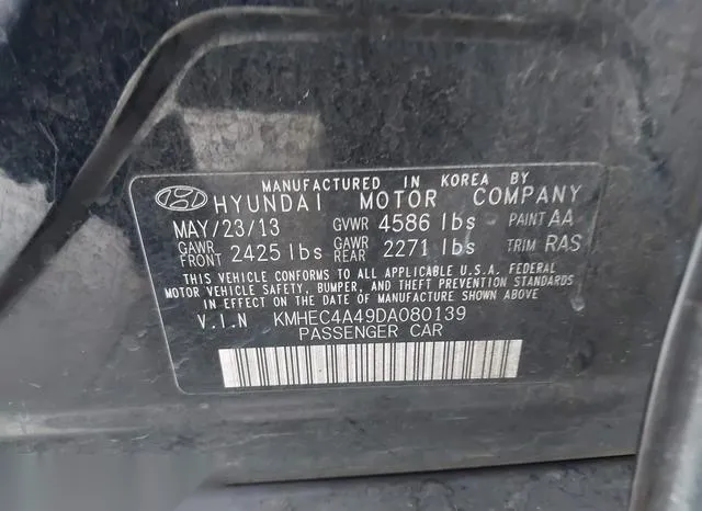 KMHEC4A49DA080139 2013 2013 Hyundai Sonata- Hybrid Limited 9