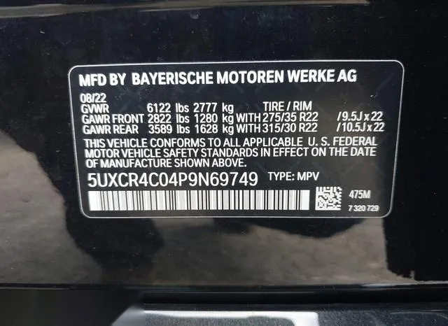 5UXCR4C04P9N69749 2023 2023 BMW X5- Sdrive40I 9