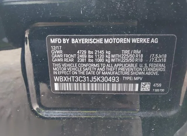 WBXHT3C31J5K30493 2018 2018 BMW X1- Xdrive28I 9