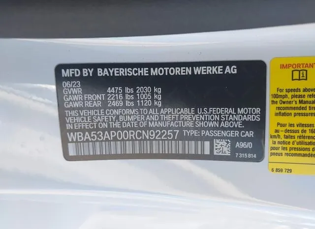 WBA53AP00RCN92257 2024 2024 BMW 4 Series- 430I 9