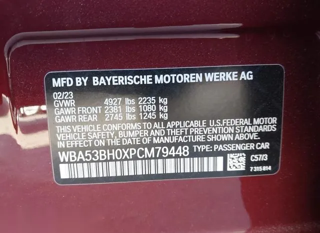 WBA53BH0XPCM79448 2023 2023 BMW 5 Series- 530 I 9