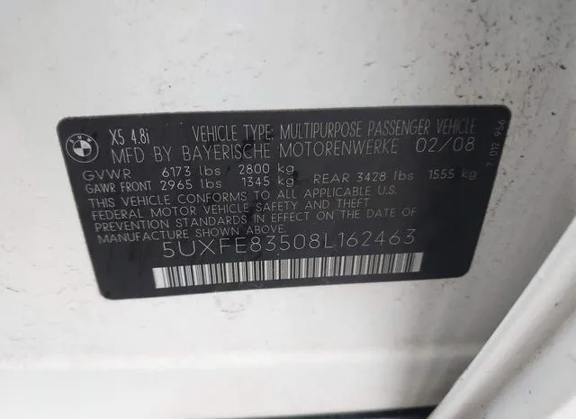 5UXFE83508L162463 2008 2008 BMW X5- 4-8I 9