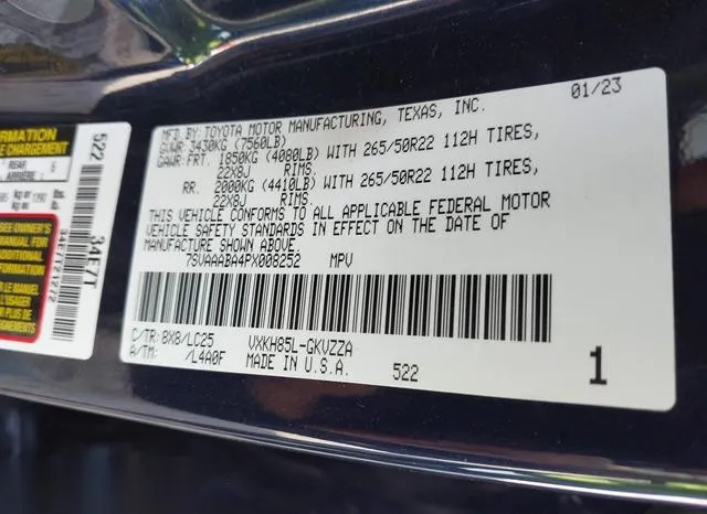 7SVAAABA4PX008252 2023 2023 Toyota Sequoia- Capstone 9