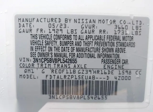 3N1CP5BV8PL542655 2023 2023 Nissan Kicks- S Xtronic Cvt 9