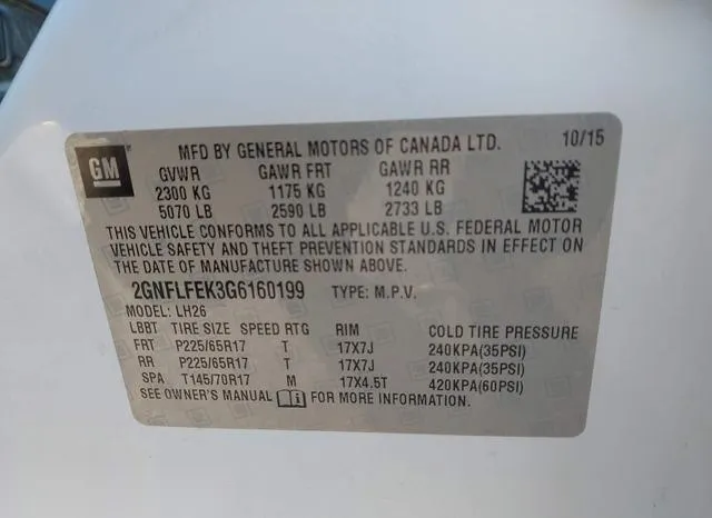 2GNFLFEK3G6160199 2016 2016 Chevrolet Equinox- LT 9