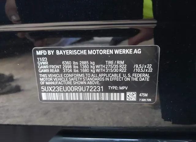 5UX23EU00R9U72231 2024 2024 BMW X5- Xdrive40I 9