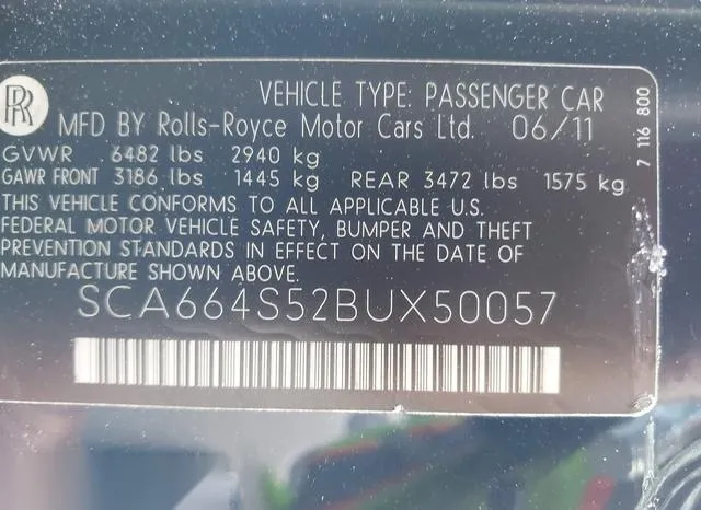 SCA664S52BUX50057 2011 2011 Rolls-Royce Ghost 9