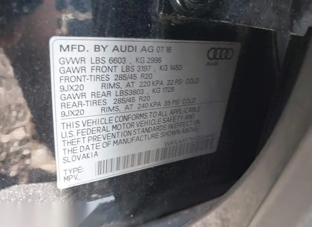 WA1LAAF7XHD024440 2017 2017 Audi Q7- 3-0T Premium 9