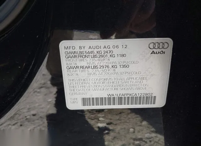 WA1LFAFPXCA122802 2012 2012 Audi Q5- 2-0T Premium 9