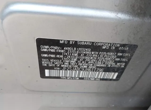 JF2SJABC9JH611796 2018 2018 Subaru Forester- 2-5I 9