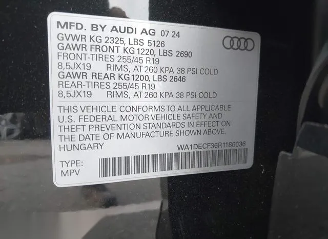 WA1DECF36R1186036 2024 2024 Audi Q3- Premium 45 Tfsi S Line 9