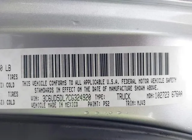 3C6UD5DL7CG324920 2012 2012 RAM 2500- Slt 9