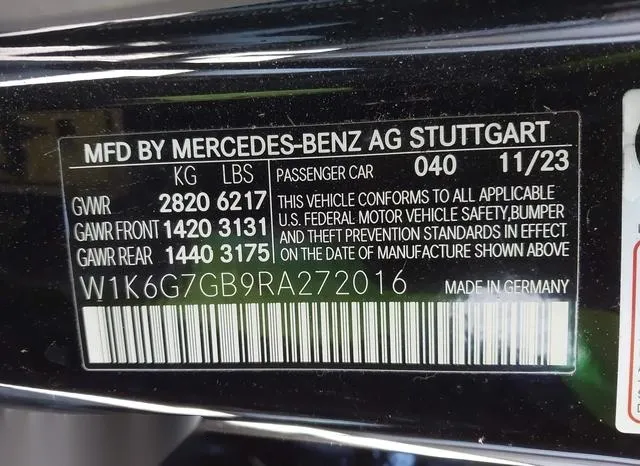 W1K6G7GB9RA272016 2024 2024 Mercedes-Benz S-Class- 580 4Matic 9