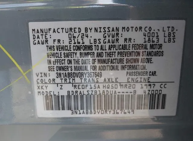 3N1AB8DV0RY367649 2024 2024 Nissan Sentra- Sr Xtronic Cvt 9