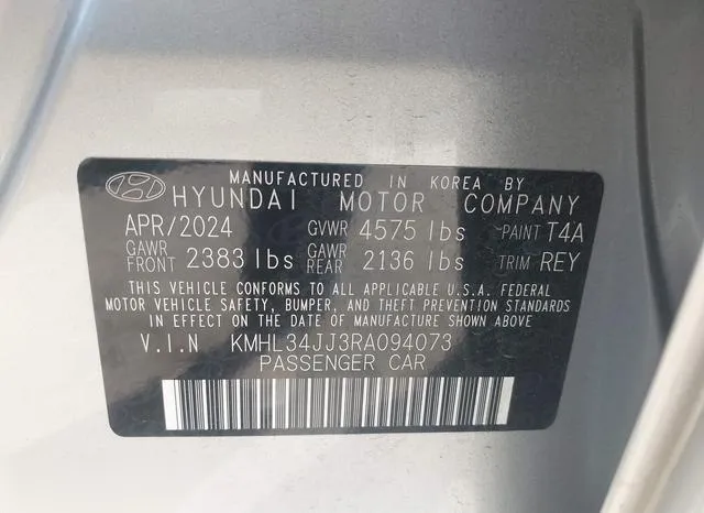 KMHL34JJ3RA094073 2024 2024 Hyundai Sonata- Hybrid Sel 9