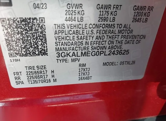 3GKALMEG0PL243625 2023 2023 GMC Terrain- Fwd Sle 9