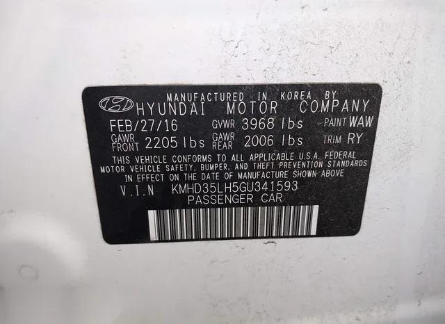 KMHD35LH5GU341593 2016 2016 Hyundai Elantra- GT 9