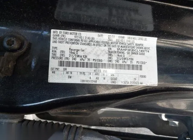 1FAHP3K20CL149774 2012 2012 Ford Focus- SE 9