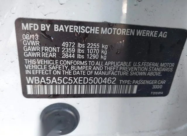 WBA5A5C5XED500462 2014 2014 BMW 5 Series- 528I 9