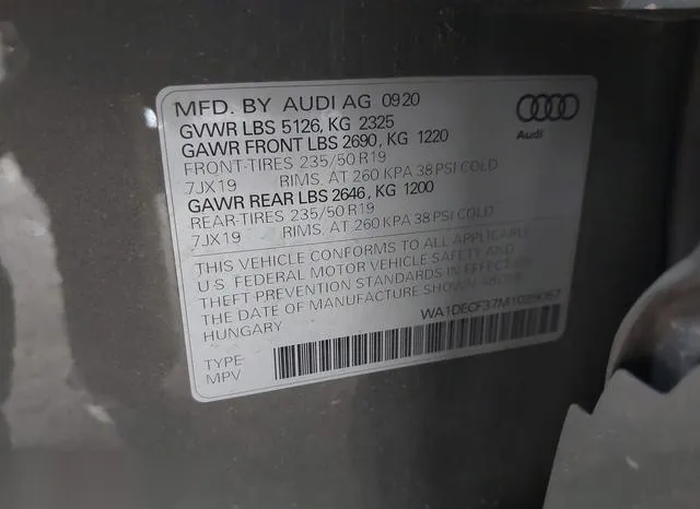 WA1DECF37M1029057 2021 2021 Audi Q3- Premium 45 Tfsi S Line 9