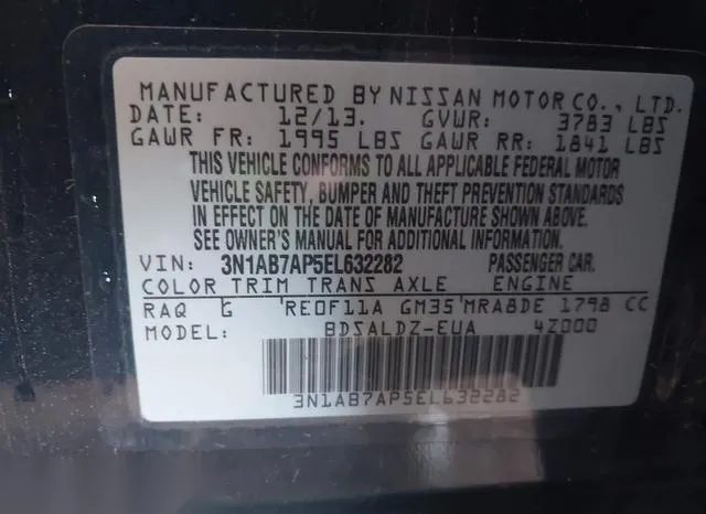 3N1AB7AP5EL632282 2014 2014 Nissan Sentra- SV 9