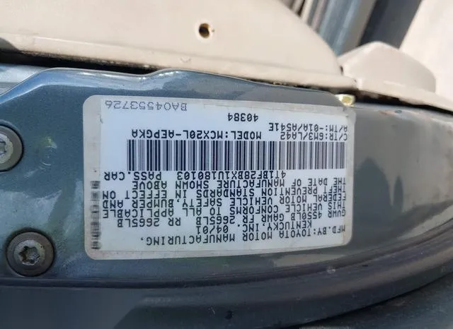 4T1BF28BX1U180103 2001 2001 Toyota Avalon- Xls 9