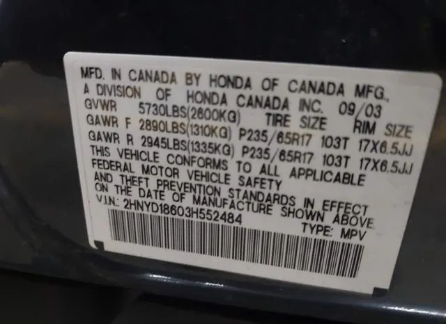 2HNYD18603H552484 2003 2003 Acura MDX 9