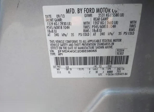 2FMDK4GC2DBE08065 2013 2013 Ford Edge- SE 9