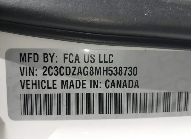 2C3CDZAG8MH538730 2021 2021 Dodge Challenger- Sxt 9