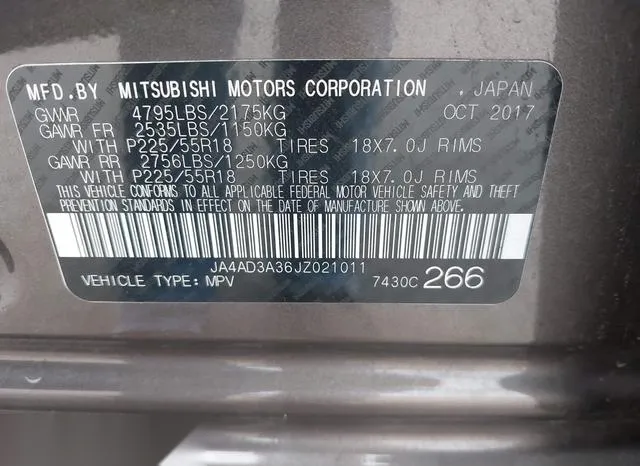 JA4AD3A36JZ021011 2018 2018 Mitsubishi Outlander- SE 9