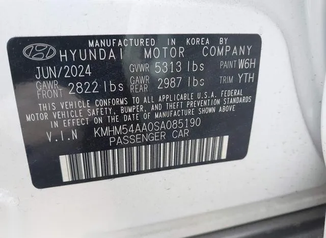 KMHM54AA0SA085190 2025 2025 Hyundai Ioniq 6- Limited 9