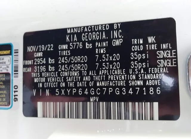 5XYP64GC7PG347186 2023 2023 KIA Telluride- S 9