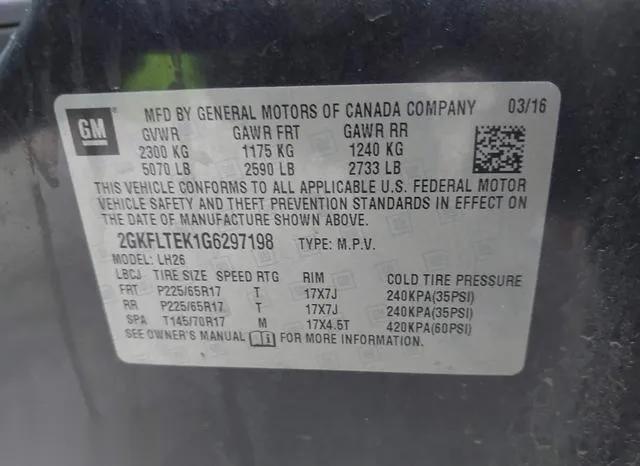 2GKFLTEK1G6297198 2016 2016 GMC Terrain- Sle-2 9